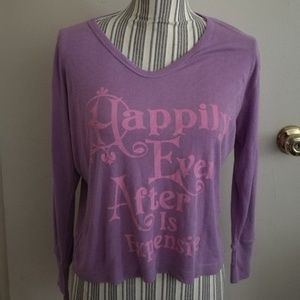 Wildfox crop long sleeve shirt